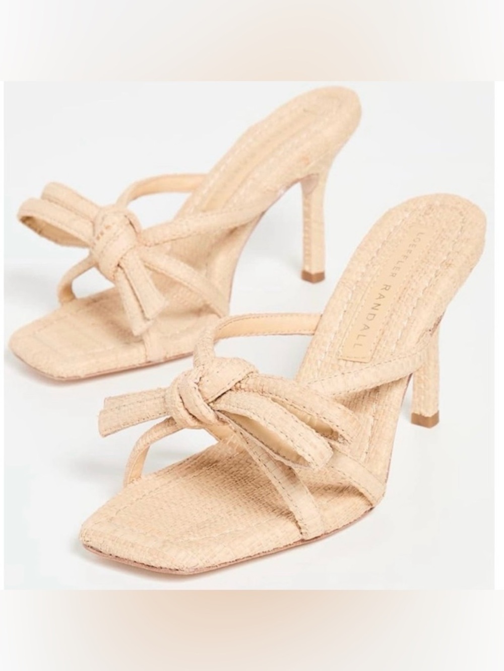Loeffler Randall Raffia Bow Heels